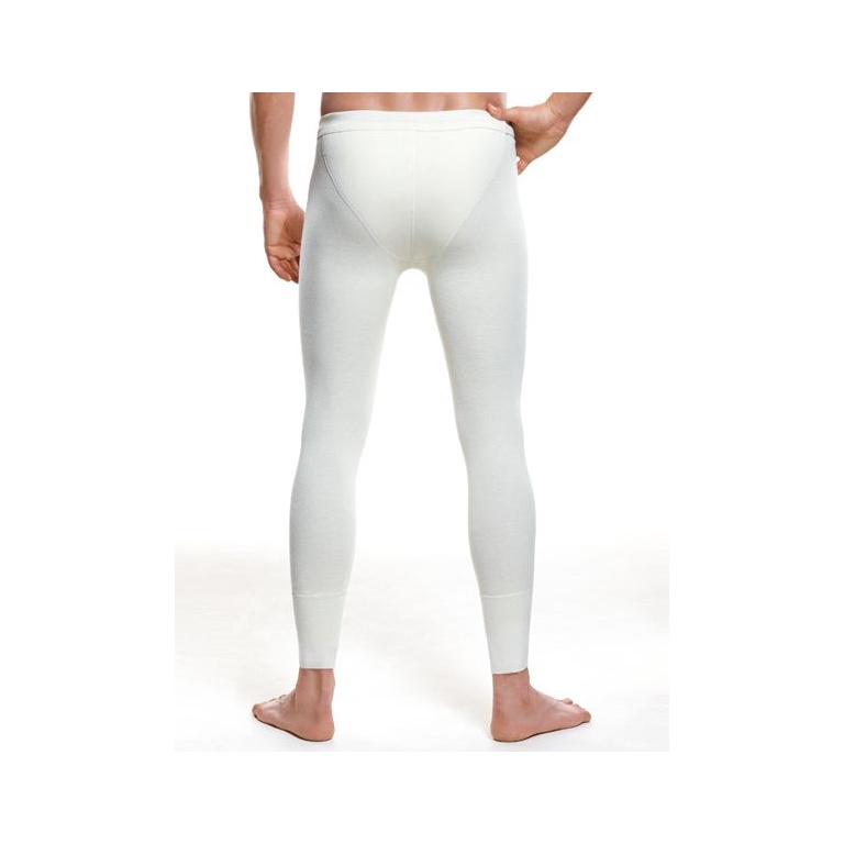 Medima Unterwäsche Unterziehhose mit Eingriff (Angora und Wolle) lang weiss Herren (Gr. M-L)